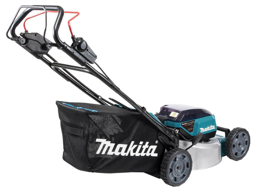 Makita Akku-Rasenmäher 2x18 V mit Stahldeck und 4 Akku-Slots - DLM465PT4