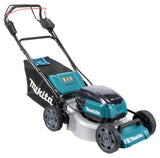 Makita Akku-Rasenmäher 2x18 V mit Stahldeck und 4 Akku-Slots - DLM465PT4