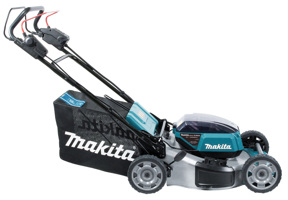 Makita Akku-Rasenmäher 2x18 V mit Stahldeck für große Flächen - DLM536Z