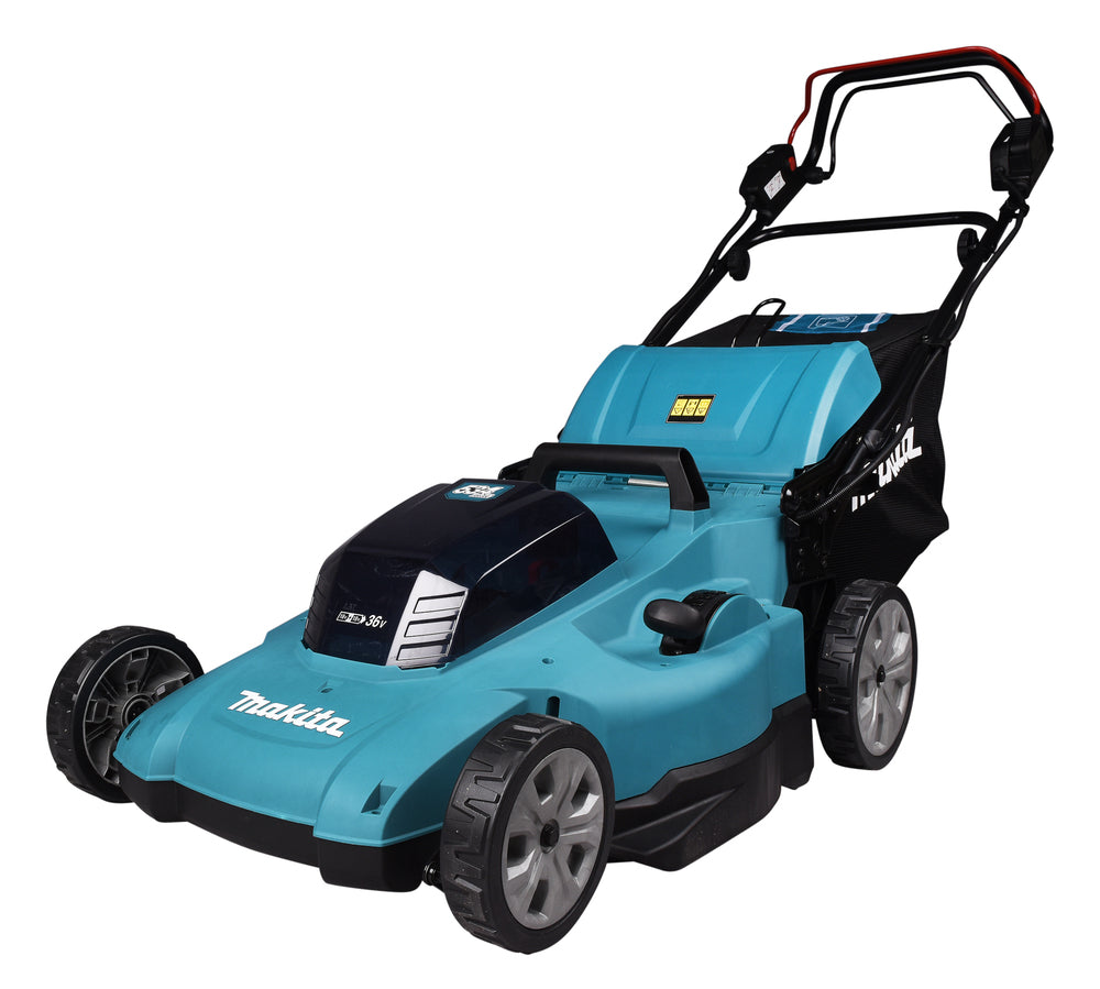Makita Akku-Rasenmäher 2x18 V für mittelgroße Rasenflächen - DLM539PT2