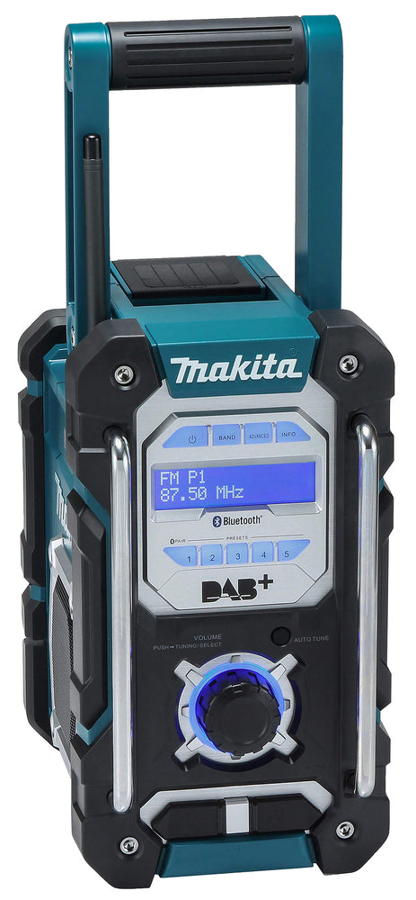 Makita Akku-Baustellenradio – Bluetooth, DAB+/FM, IP64, Akku- & Netzbetrieb - DMR112
