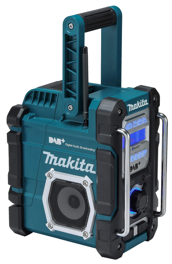 Makita Akku-Baustellenradio – Bluetooth, DAB+/FM, IP64, Akku- & Netzbetrieb - DMR112W