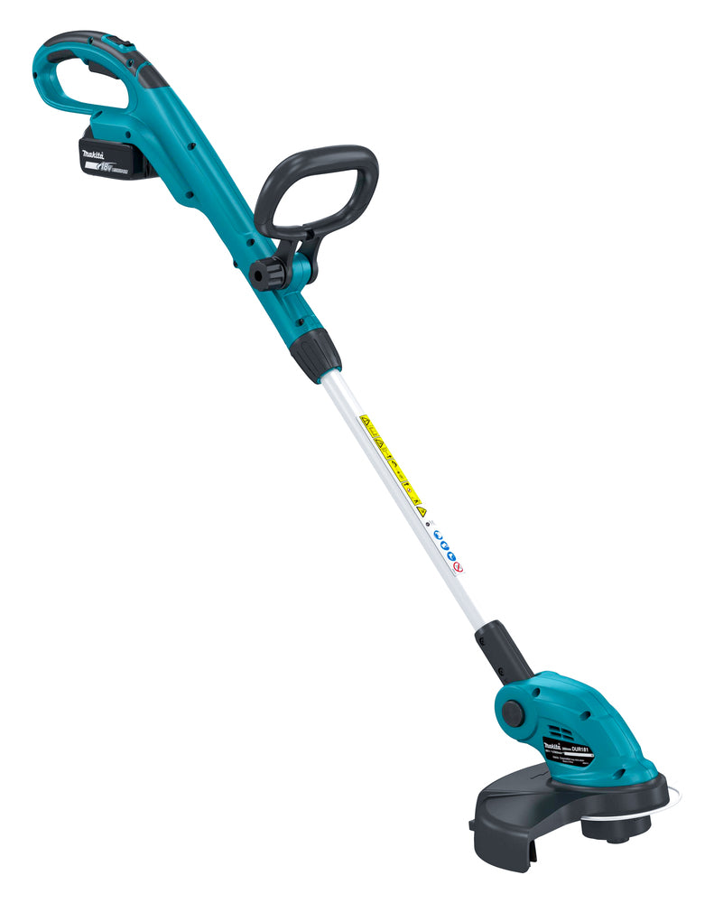 Makita 18V Akku-Rasentrimmer – kompakt, teleskopierbar & 180° Rasenkantenfunktion - DUR181RF