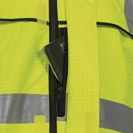 ELYSEE Multinorm-Parka Toivo gelb/marine Gr. M – EN ISO 20471 Kl. 3, wasserdicht & atmungsaktiv
