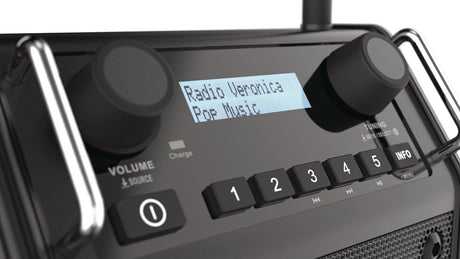 Baustellenradio DABPRO 11,1 V 230 V PERFECTPRO – DAB+, UKW, Bluetooth, IP54