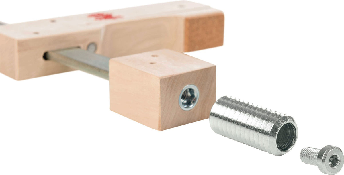 KLEMMSIA Adapter Basic Mini Spannweite 150 mm Ausladung 110 mm für Bohrung 20 mm + Profilschiene