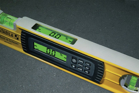 STABILA Elektronikwasserwaage TECH 196 electronic 40 cm Aluminium gelb – Digitalwasserwaage mit IP 65