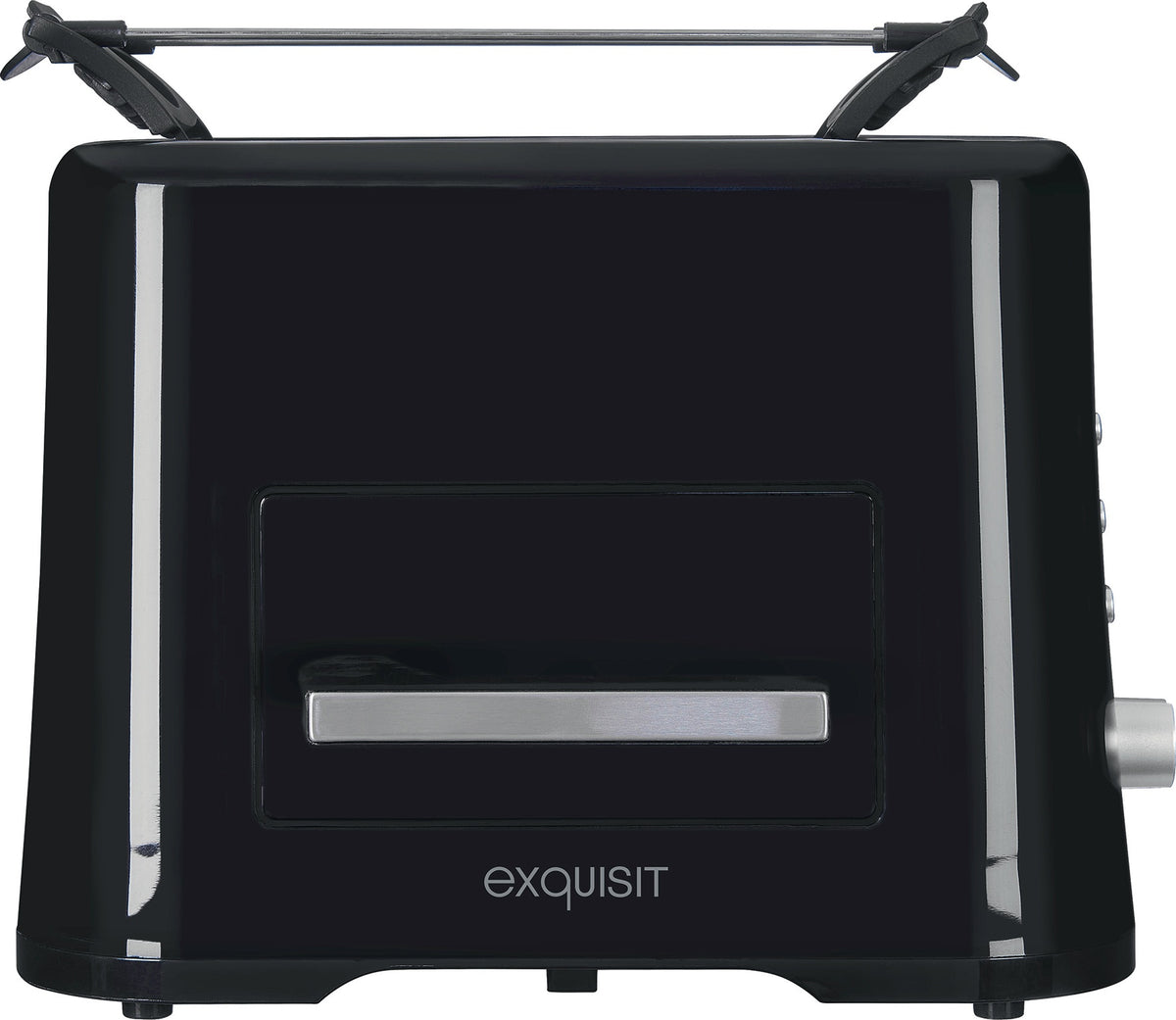 EXQUISIT 2-Schlitz Toaster TA 3102 mit Toastzentrierung, 6 Bräunungsstufen, 870 W, schwarz-Inox
