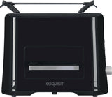 EXQUISIT 2-Schlitz Toaster TA 3102 mit Toastzentrierung, 6 Bräunungsstufen, 870 W, schwarz-Inox