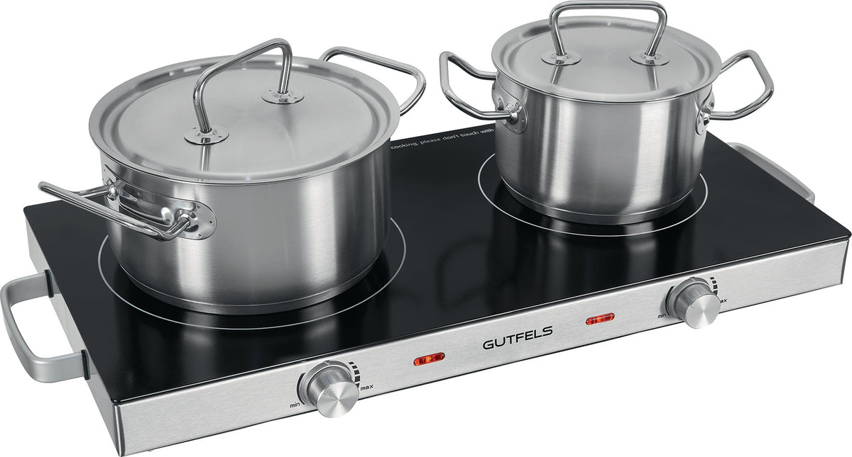 GUTFELS Glaskeramik Doppel-Kochplatte COOK 4010 – 1800/1000 W, stufenlos