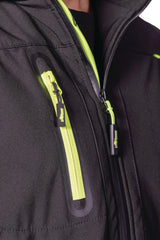 U.POWER Softshelljacke Space XXL schwarz/carbon – wasserabweisend, winddicht, reflektierend