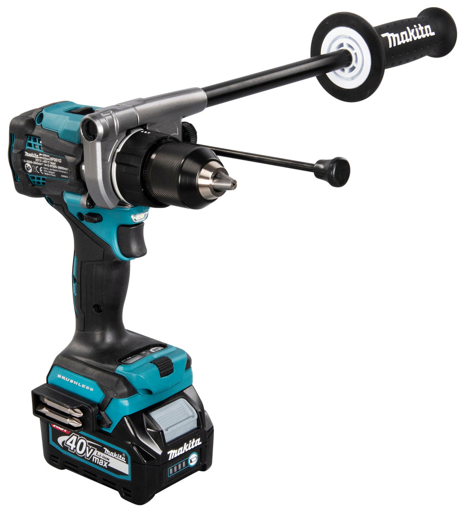 Makita Akku-Schlagbohrschrauber – 40V max., inkl. 2x 2,5 Ah Akkus, Ladegerät & MAKPAC - HP001GD201