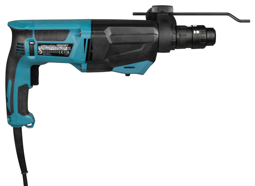 Makita Kombihammer SDS-PLUS – 800 W, 3,0 J Schlagstärke & 26 mm Bohrleistung - HR2670FT