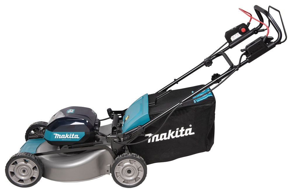 Makita Akku-Rasenmäher mit Stahl-Mähdeck und Dual-Akku-System - LM002GT204