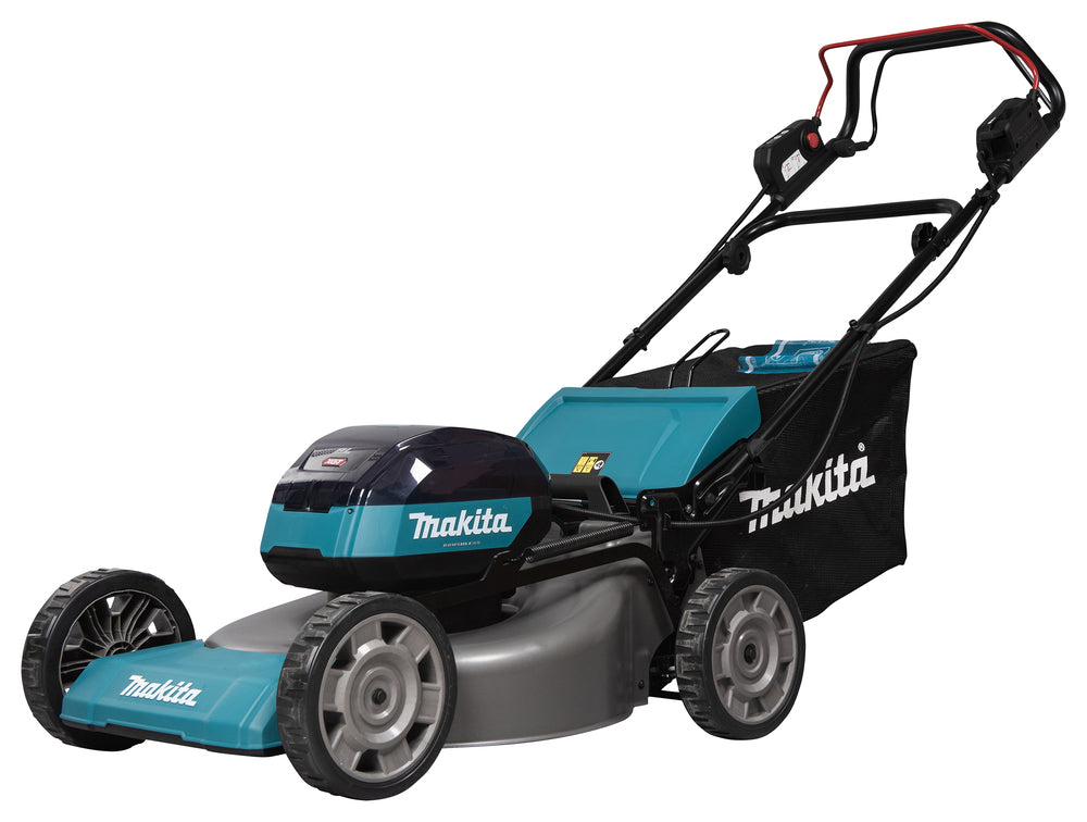 Makita Akku-Rasenmäher mit Stahl-Mähdeck und Dual-Akku-System - LM002GT204