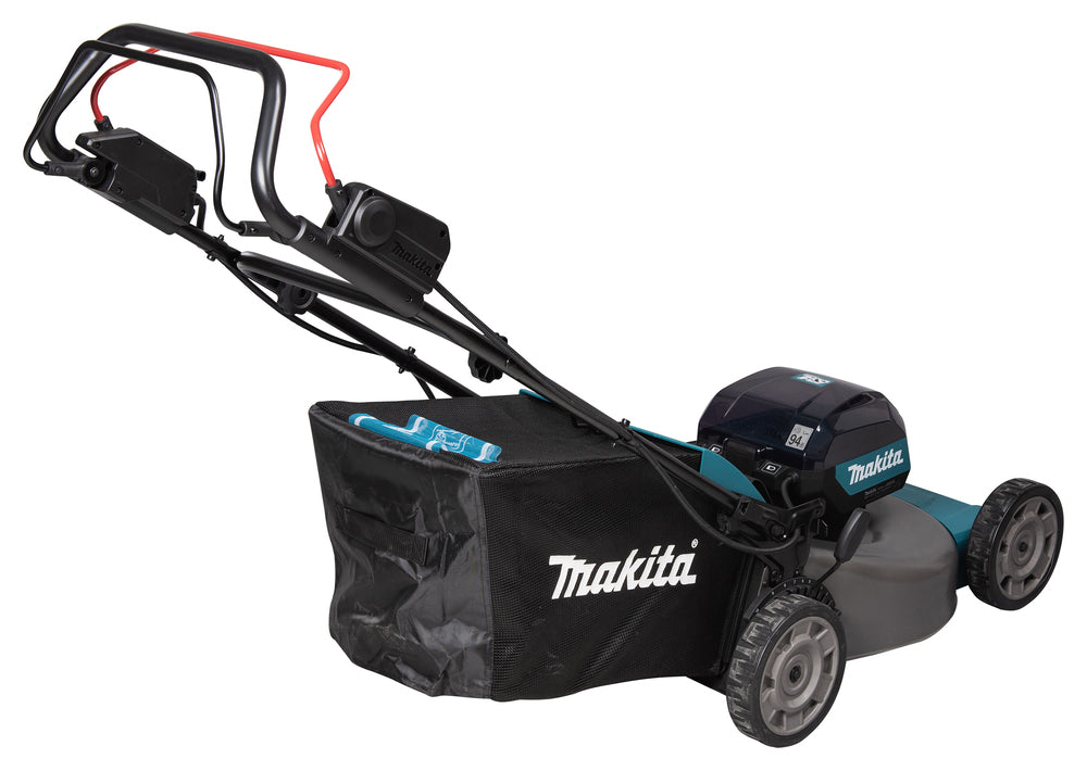 Makita Akku-Rasenmäher mit Stahl-Mähdeck und Dual-Akku-System - LM002GT204