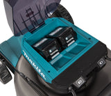 Makita Akku-Rasenmäher mit Stahl-Mähdeck und Dual-Akku-System - LM002GT204