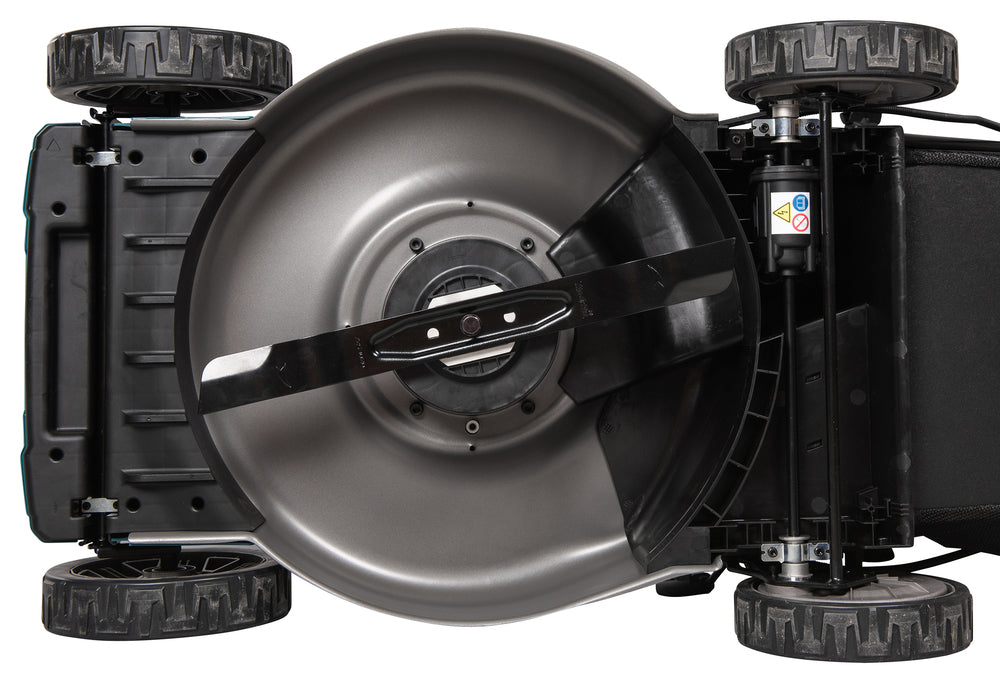 Makita Akku-Rasenmäher mit Stahl-Mähdeck und Dual-Akku-System - LM002GT204