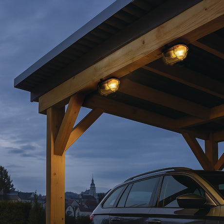 LED S LIGHT Bulk Head Außenleuchte max. 60 W IP44 grau E27