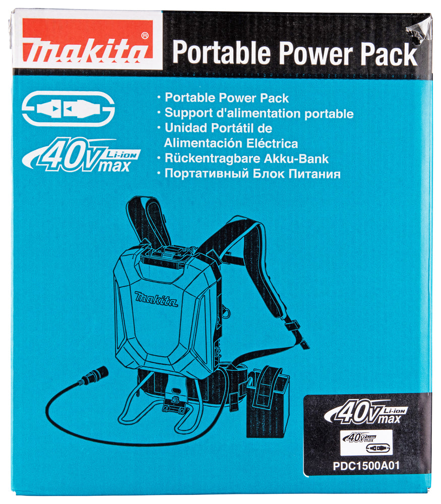 Makita Rückentragbarer Akku PDC1500 – 1.500 Wh, IPX4 & XGT-kompatibel - PDC1500A01