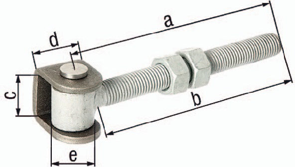 GAH Torband 144x138x37x30mm Stahl rohr zum Anschweißen – Schiebetür- und Torbeschlag