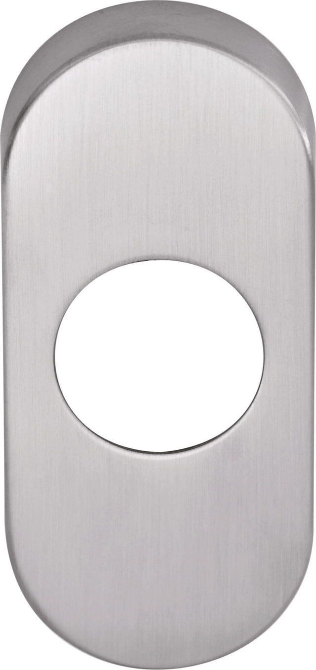 OGRO Drückerrosette 6621 oval Edelstahl Satino 9 mm – verdeckte Verschraubung