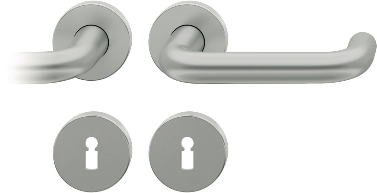 FSB Rosettengarnitur 12 1070 Aluminium U-Form DIN L/R mit Knopf – ASL-Technik