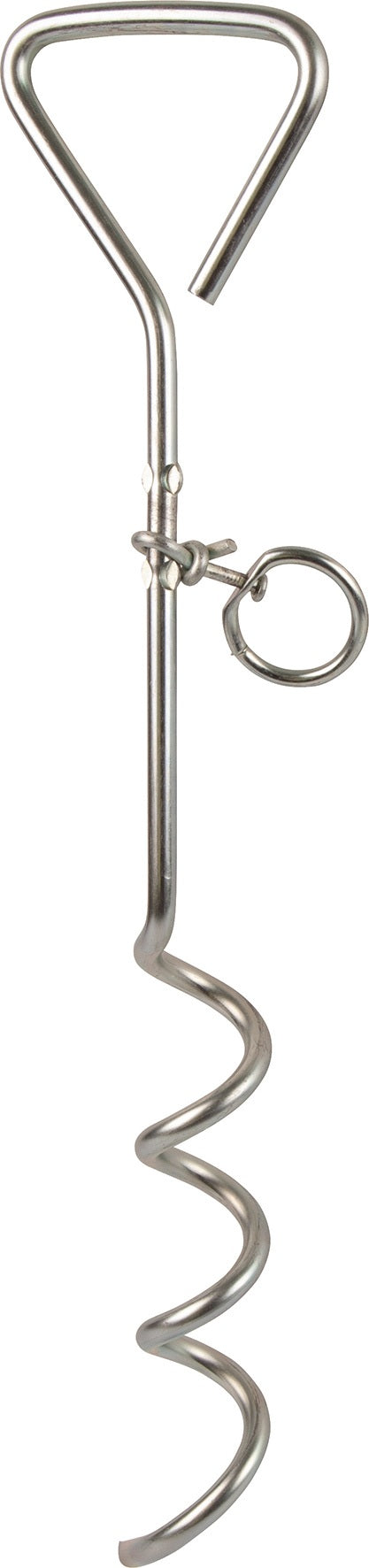 Spiralhering verzinktes Metall 41 cm WINDHAGER – Witterungsbeständiger Bodenanker mit Drehring