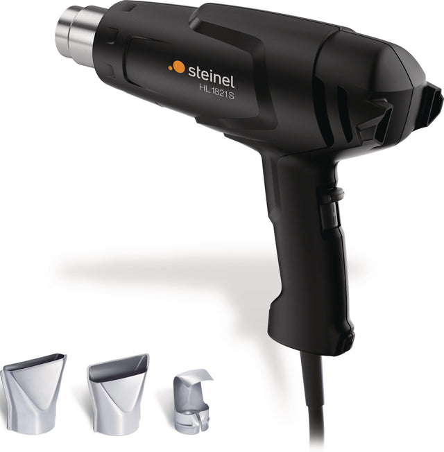 STEINEL Heißluftgebläse HL 1821 S KF-Set 1800 W – 300/550 °C, 350/450 l/min, inkl. Düsen & Koffer