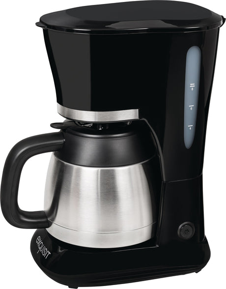 EXQUISIT Kaffeemaschine KA 6501 – 800 W, 1 l Thermokanne, 4–8 Tassen, Schwarz