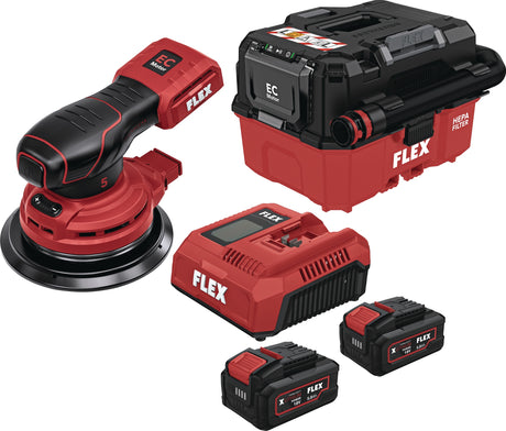 FLEX Akku-Combo-Set VC9LMC18RC + P-Set 55R + ORE5-15018-EC C 18 V 5 Ah