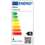 ASLO Stylische runde LED Design Außenleuchte Outdoor LED 6W - 3000k - LED Outdoor Wandleuchte - ASAL630