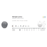 ASLO Stylische runde LED Design Außenleuchte Outdoor LED 6W - 3000k - LED Outdoor Wandleuchte - ASAL630