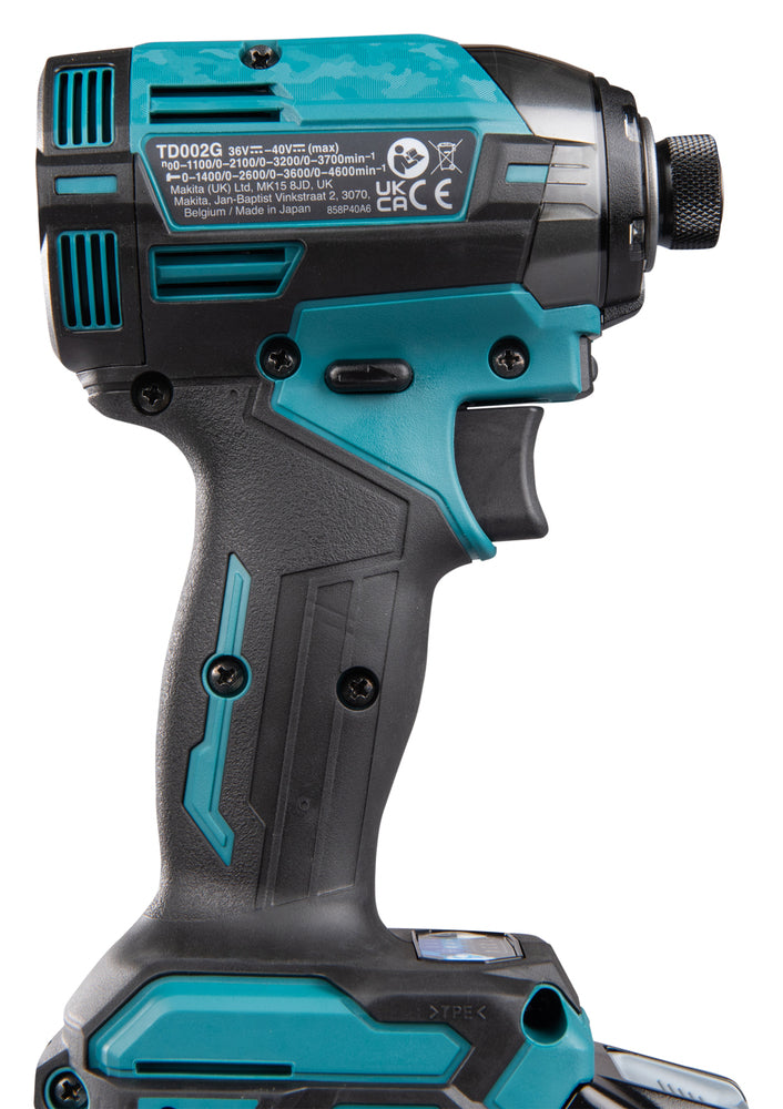 Makita Akku-Schlagschrauber 18V – Doppelfedermechanismus, 5 Modi & LED-Leuchtenmodus - TD002GD202