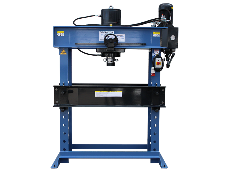 Tigermetal Hydraulische Werkstattpresse 100 Tonnen mit Handrad - TMWH100K