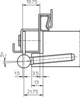 SIMONSWERK Einbohrband V 8550 steigend vernickelt für Holztüren bis 40 kg