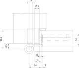 SIMONSWERK Objektband VARIANT VX 7939 VA für gefälzte Türen, 160 kg, DIN L/R