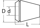 PROMAT Spannzange Typ ER 25/430 E, Spann-Ø 3 mm, DIN 6499-B, für Spannzangenfutter