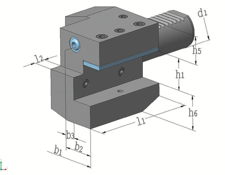 PROMAT Axialwerkzeughalter C1 DIN 69880 VDI30 rechts – Präzise Werkzeugaufnahme für CNC-Drehmaschinen