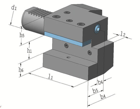 PROMAT Axialwerkzeughalter C2 DIN 69880 VDI30 links – Präzise Werkzeugaufnahme für CNC-Drehmaschinen