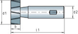 MAYKESTAG Schlitzfräser DIN 850 D Typ N HSS-Co Ø 32,5 mm Z 12 für Stahl und NE-Metalle