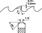 TECWERK Metallkreissägeblatt Form BW 350 mm HSS 220 Zähne für Eisen und Stahl