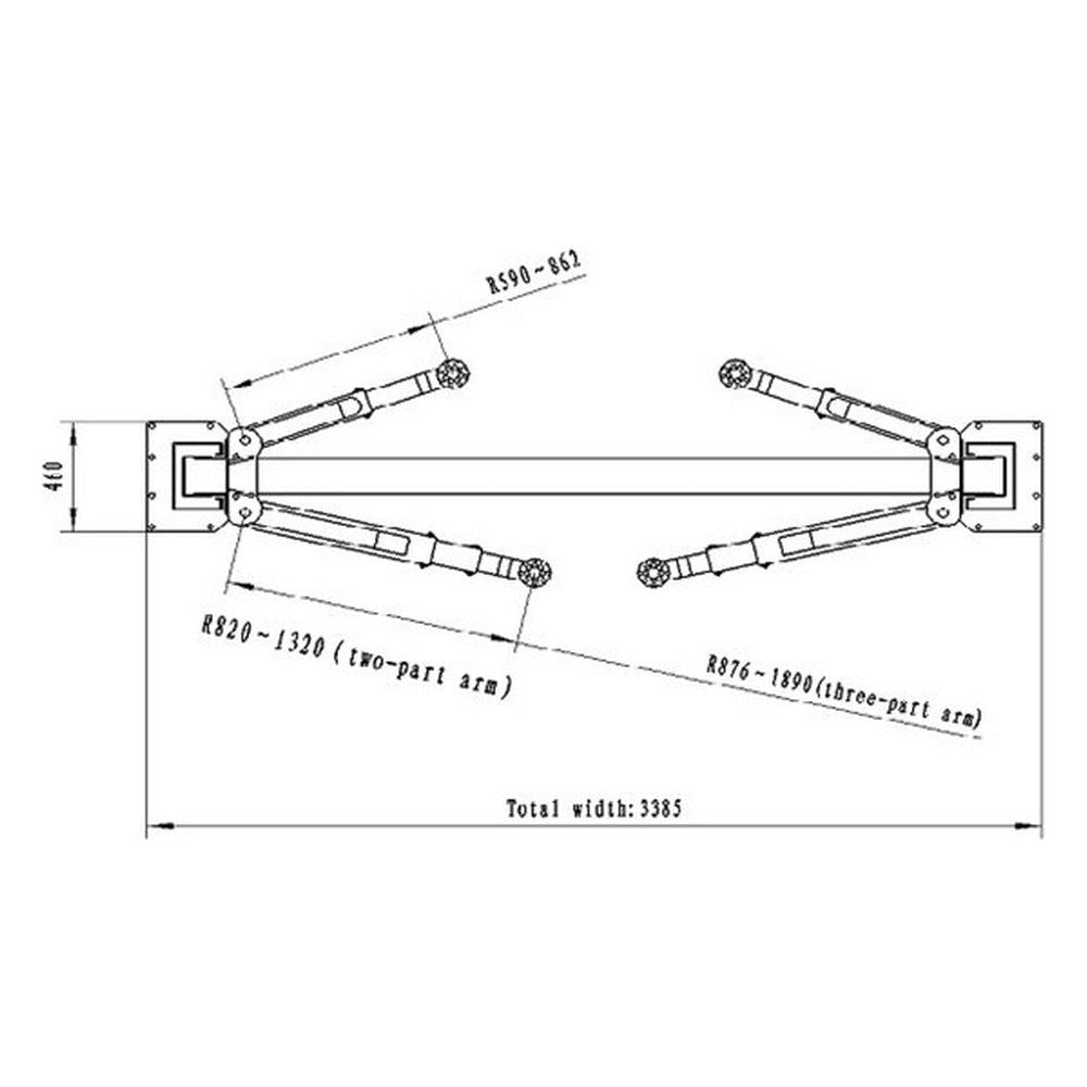 Falco Sollevatori 4000kg 400V Profi 2-Säulen Hebebühne Premium Black – VL35F400