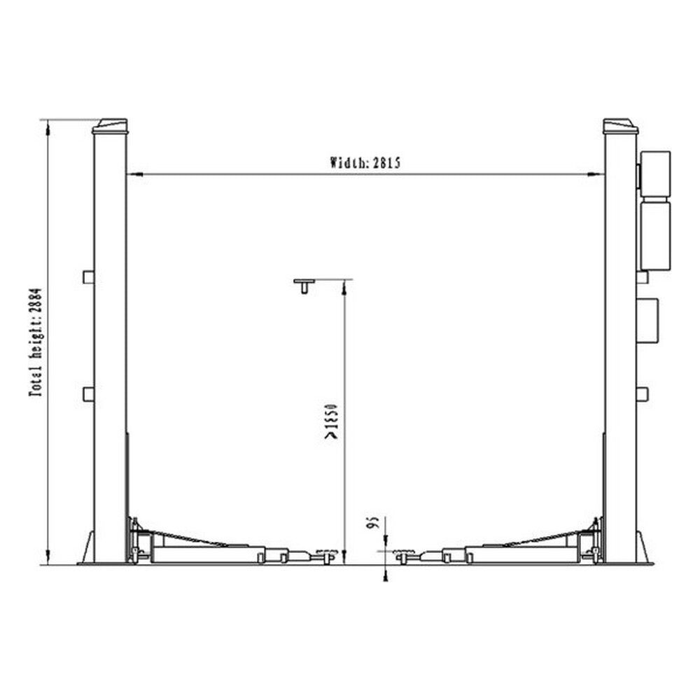 Falco Sollevatori 4000kg 400V Profi 2-Säulen Hebebühne Premium Black – VL35F400