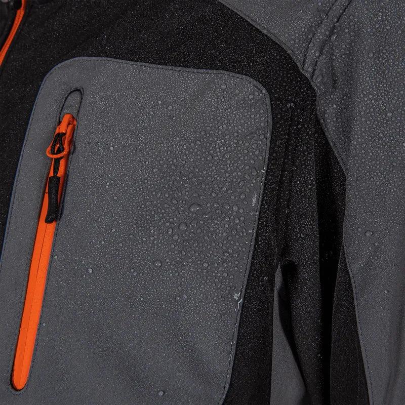 VITO Wasserdichte Outdoor-Arbeitsjacke - Modell: FOG - Polarjacke für niedrige Temperaturen - Schutz vor Regen und Schnee - mit 3 Fronttaschen, Reißverschluss, hoher Kragen, verstärkte Nähe - Security - toprools.com TP Profishop GmbH