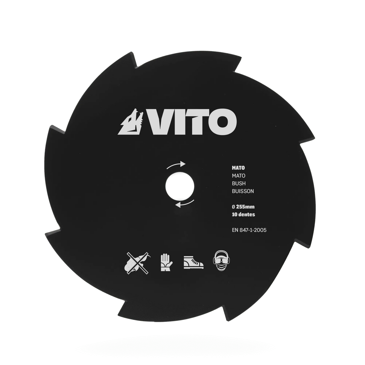 VITO Grasschneideblatt, Sägeblatt für Grasschnitt mit 8 Zähnen 255 mmx 25,4 mm - VIDCM8