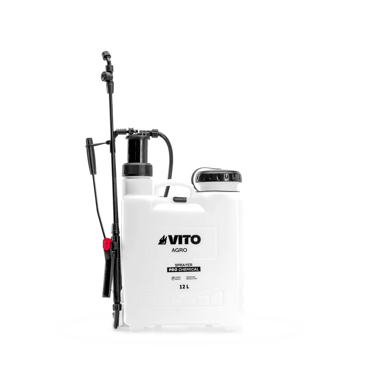 VITO Profi Drucksprüher mit VITON Dichtungen - Säurebeständiges Sprühgerät Sprayer, Essigsäure Drucksprüher - VIPUPRO12