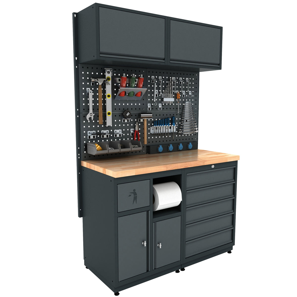Werkstatteinrichtung Set Bullram Expert Serie - Werkstattmodul 1 Profi Werkbank – BGMOD1