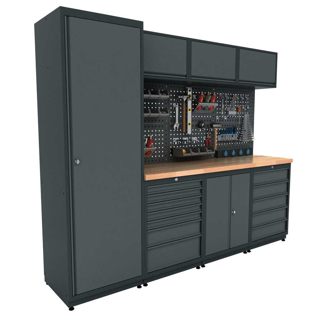 Werkstatteinrichtung Set Bullram Expert Serie - Werkstattmodul 3 Profi Werkbank – BGMOD3