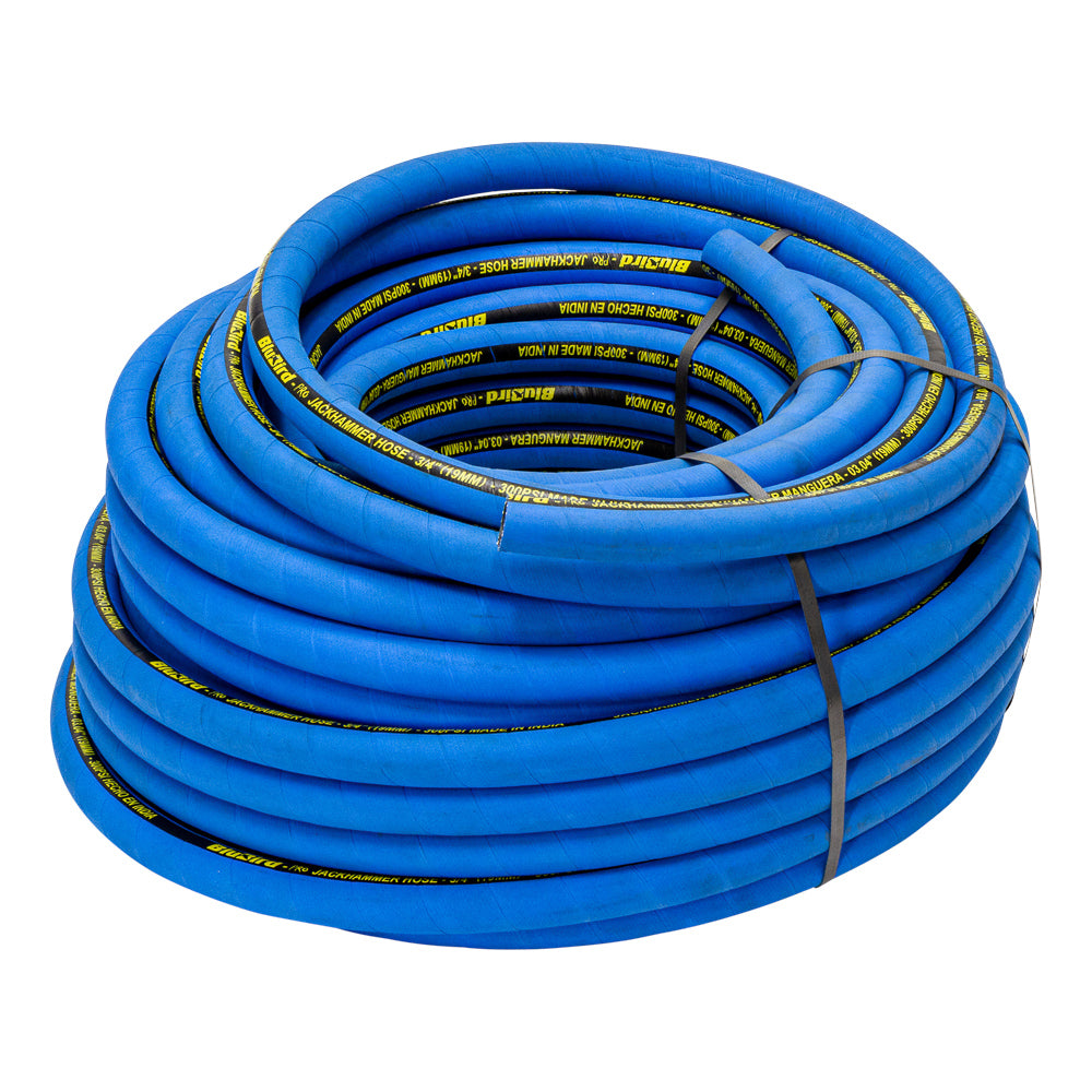 Blubird Jackhammer Luftschlauch Gummi schwer 19mm x 50 m offenes Ende – BBJH1950